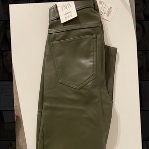 New zara leather pants.